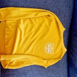 petite small, long sleeve, yellow